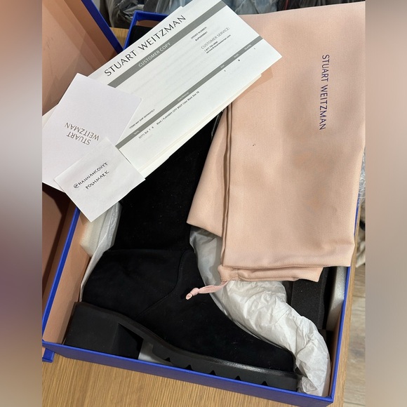 stuart weitzman // flannery city boot black suede over the knee - Picture 2 of 4